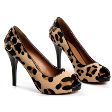 Fashion Women Shoes Leopard High Heel Sandals (Hcy02-626)